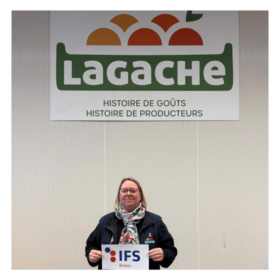 Fabienne de chez Lagache avec la certification IFS